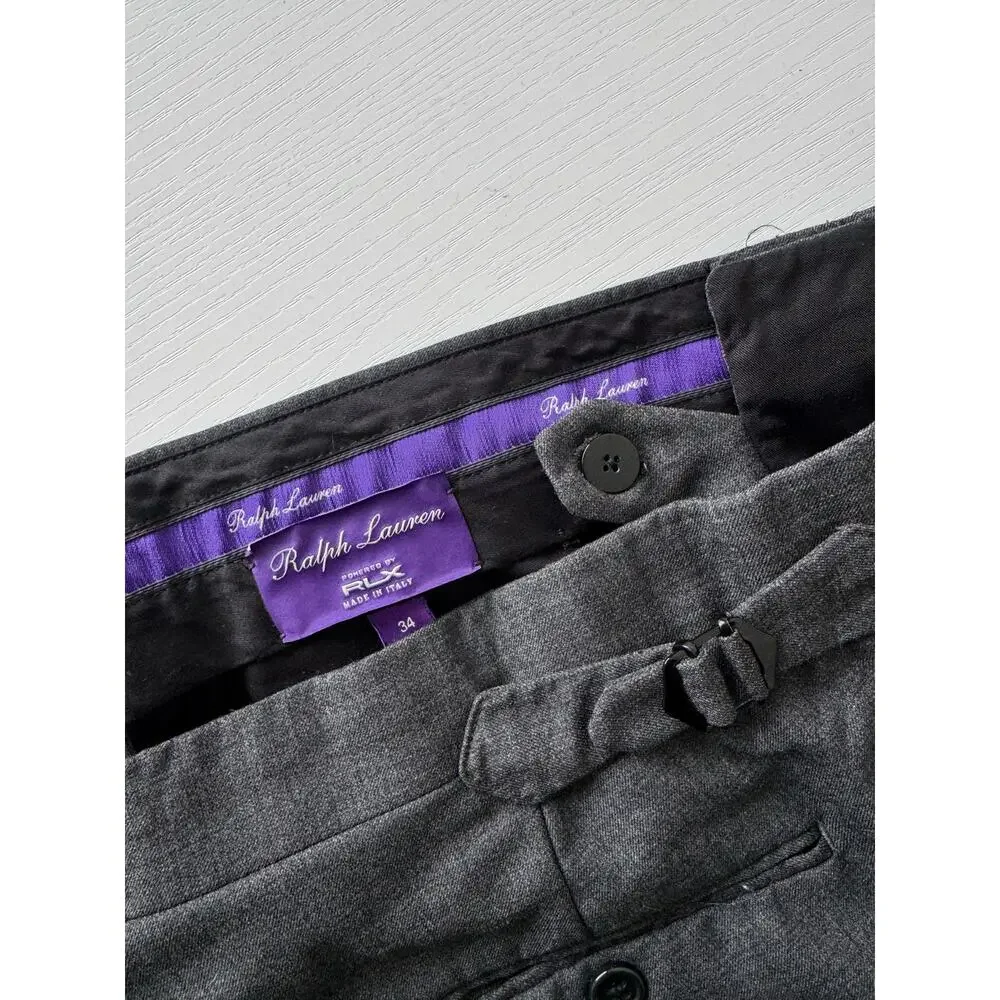 Ralph Lauren Purple Label Wool Tailored Trousers - Picture 4 of 5